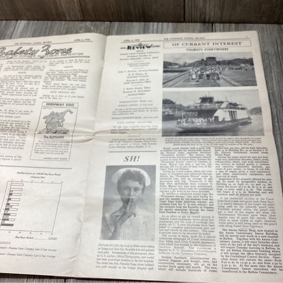 The Panama Canal REVIEW  Publication April 6 1956 Ships Shipping VINTAGE - Picture 14 of 16